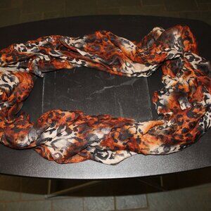 Animal Print Sheer Infinity Scarf
